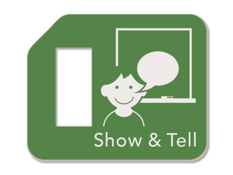 Show and Tell school kids tag set