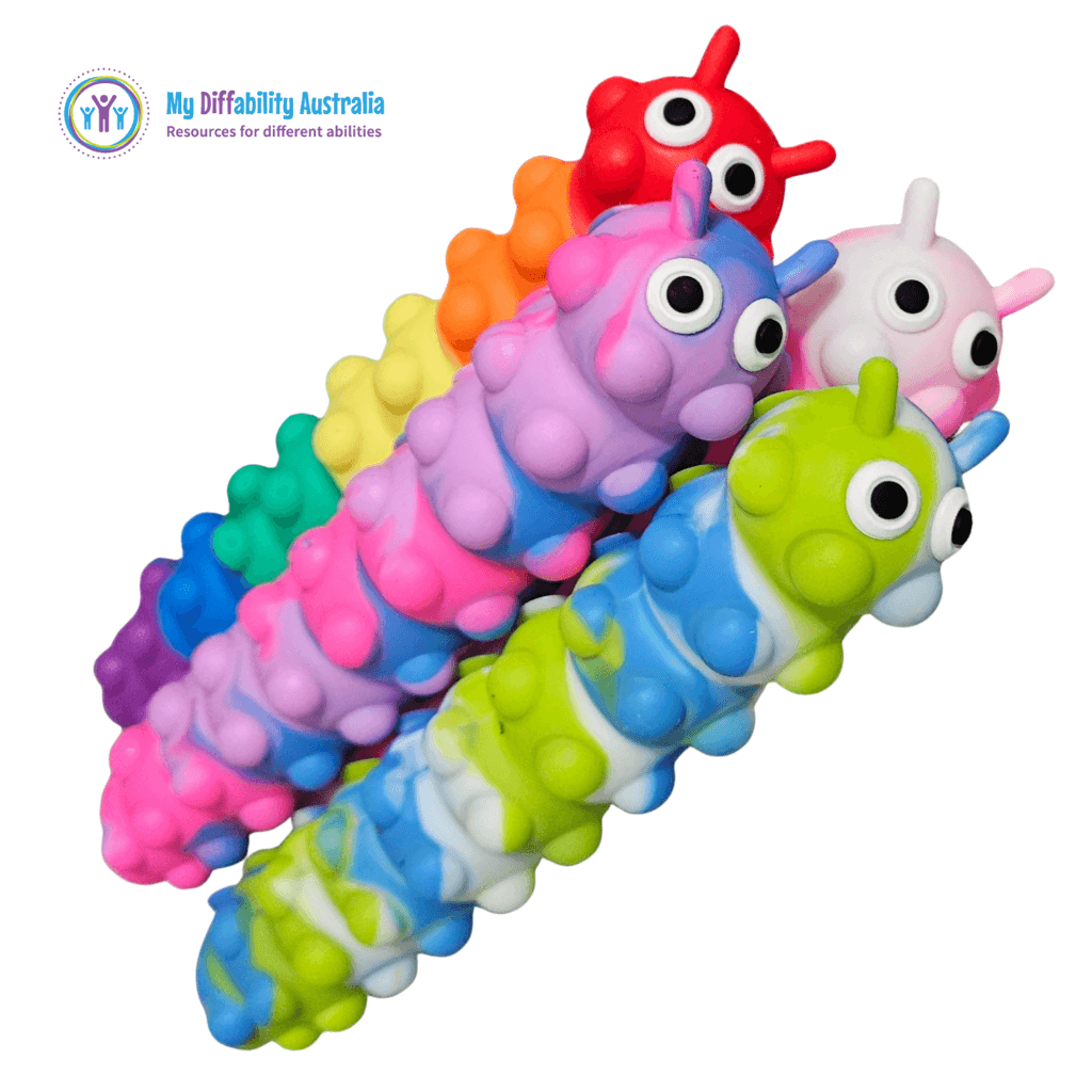 Side View Pop It Suction Caterpillar Fidget