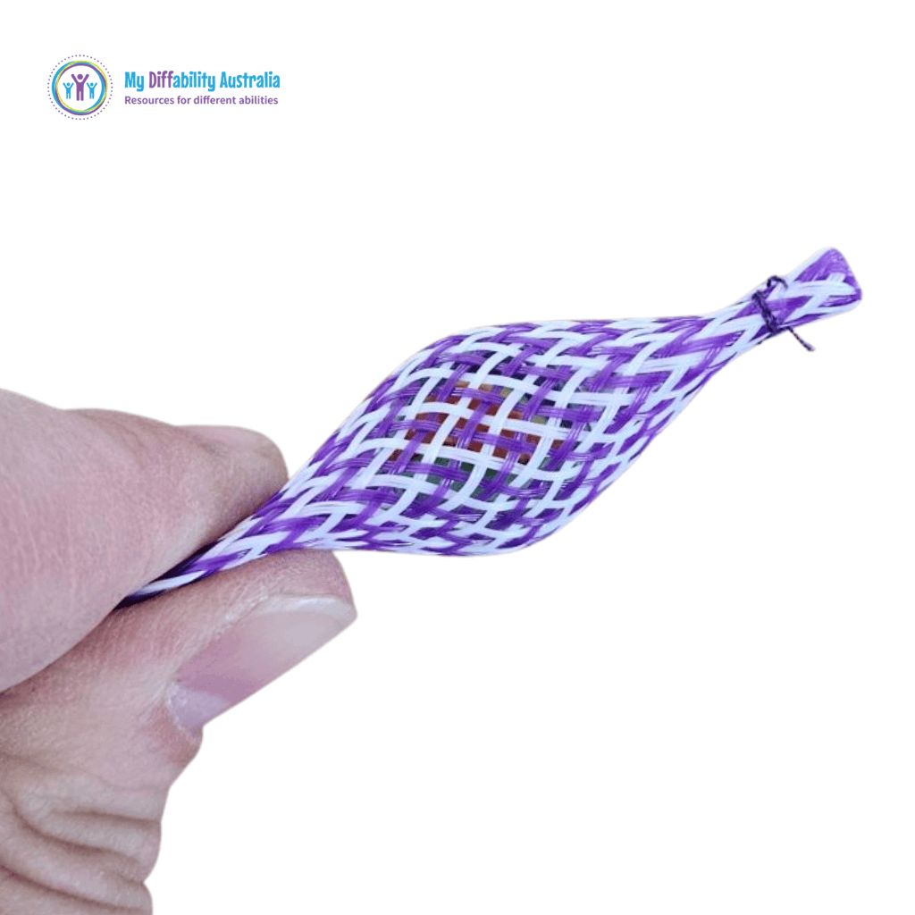 Side View of Colourful Marble Mesh Fidget Toy