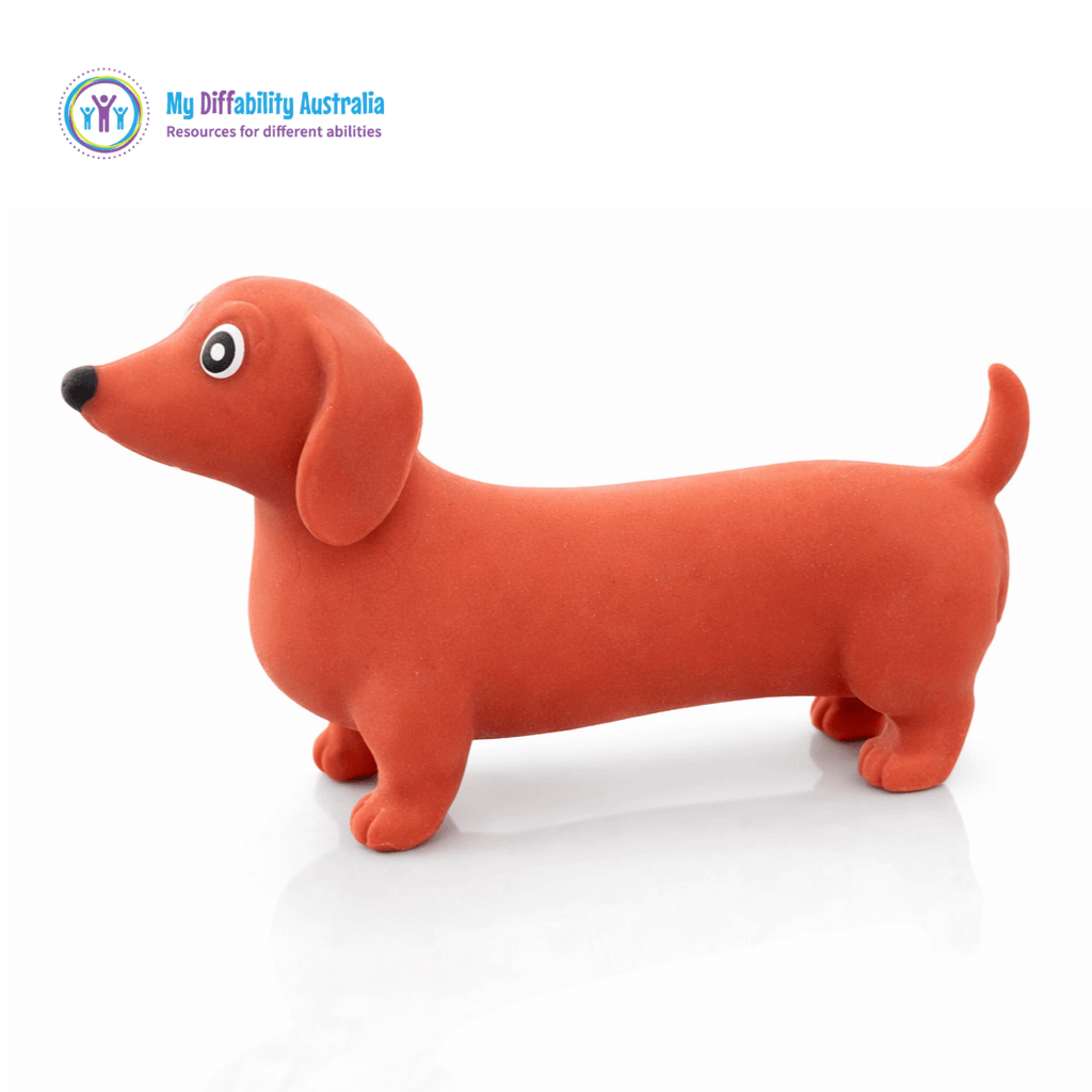 Side View of Crunchy Stretchy Sausage Dog Fidget