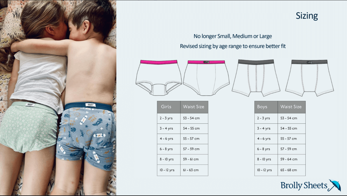 Size Guide Snazzi Pants Day Trainer