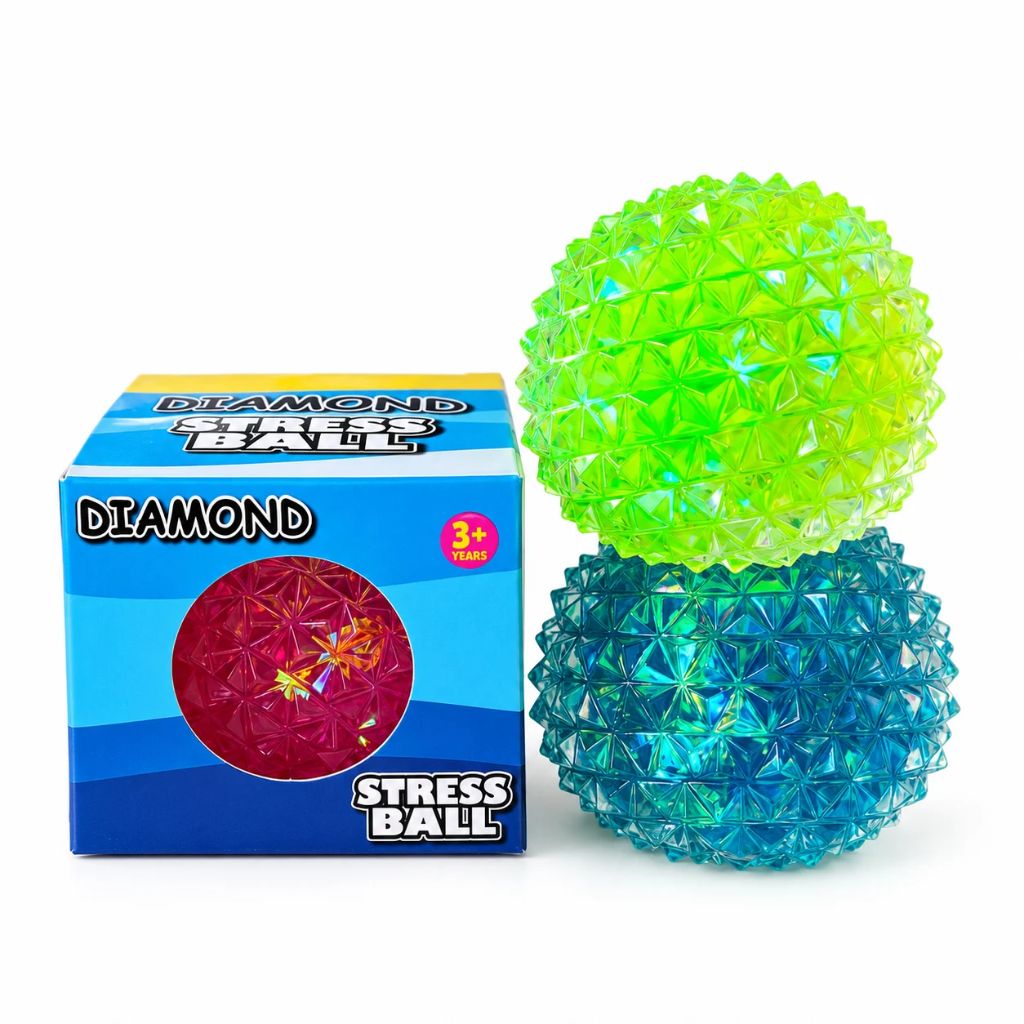 Squeeze Sugar Diamond Stress Ball actual product photo and packaging
