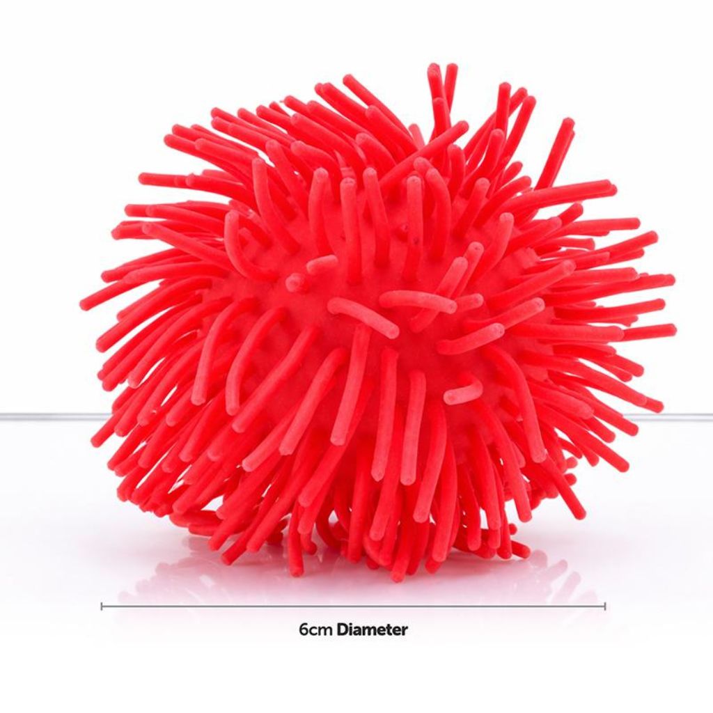 Squish Squeeze Stress Ball Fuzzy Red