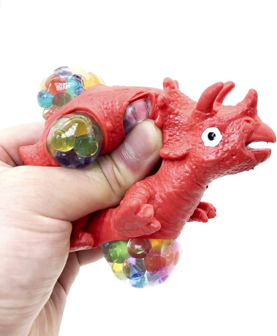 Squishing the Dinosaur Squishy Fidget Toy