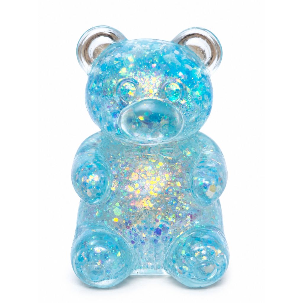 Squishy Glitter Gummy Bears Blue