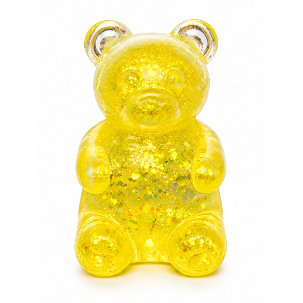 Squishy Glitter Gummy Bears Yellow
