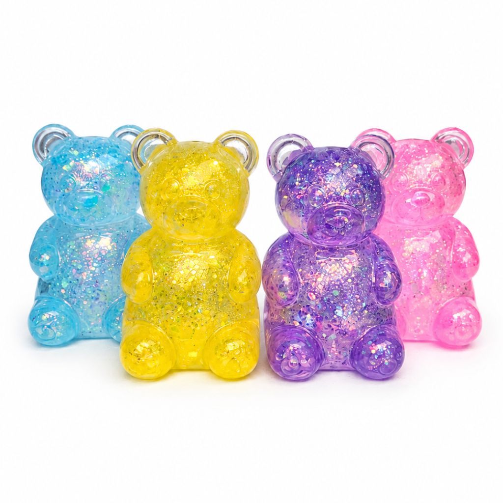 Squishy Glitter Gummy Bears