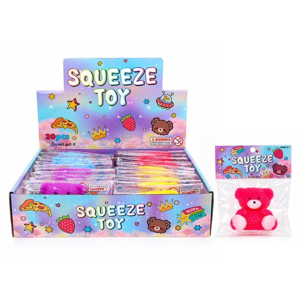 Squishy Squeeze Animal Series Bear in its packaging