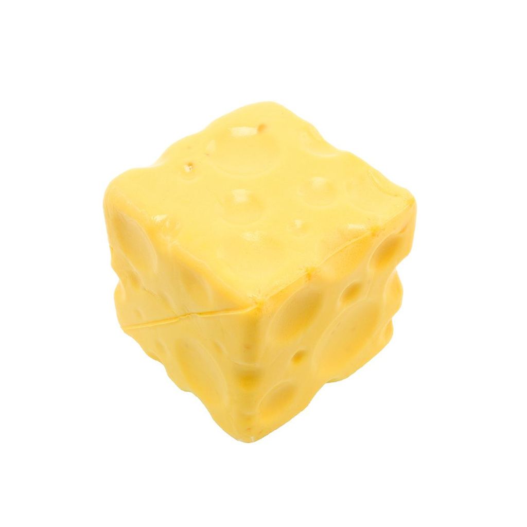 Squishy Squeeze Block Series Cheese Cube full view