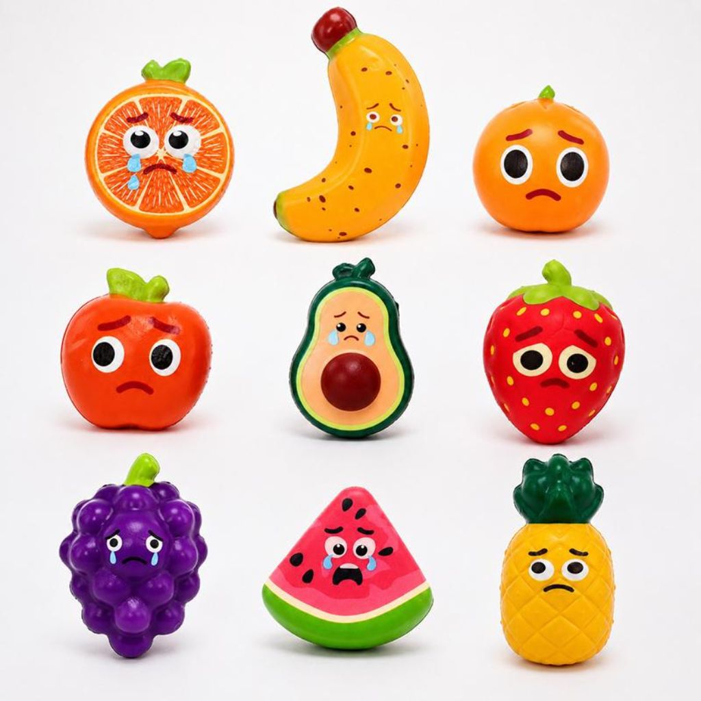 Squishy Squeeze Fruit Serious 9 Assorted Designs