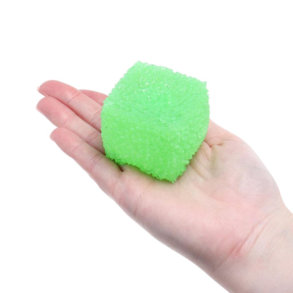 Squishy Squeeze Slow Rise Series Spiky Cube placed in a palm