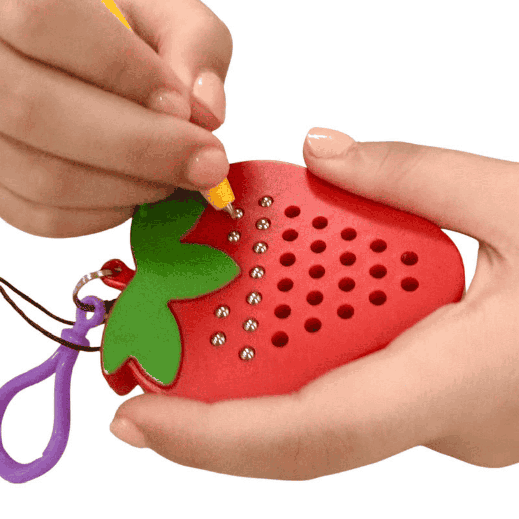 Strawberry Magnetic Pad Keyring Drawing