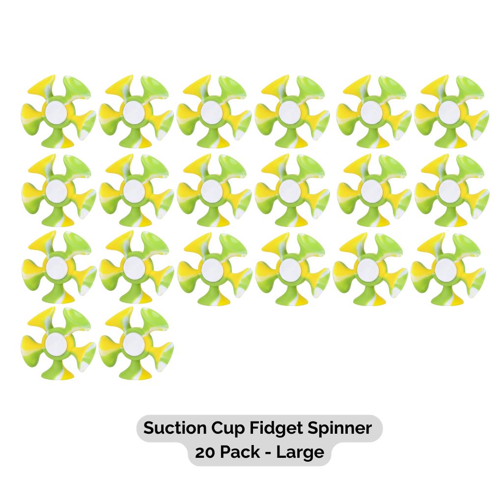 Suction Cup Fidget Spinner 20 Pack Large