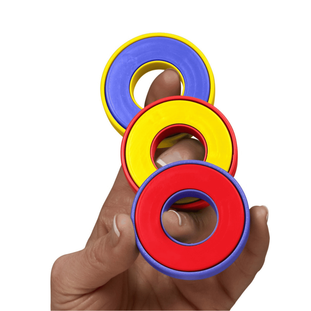 SwingOs Fidget Toy Red Yellow Blue