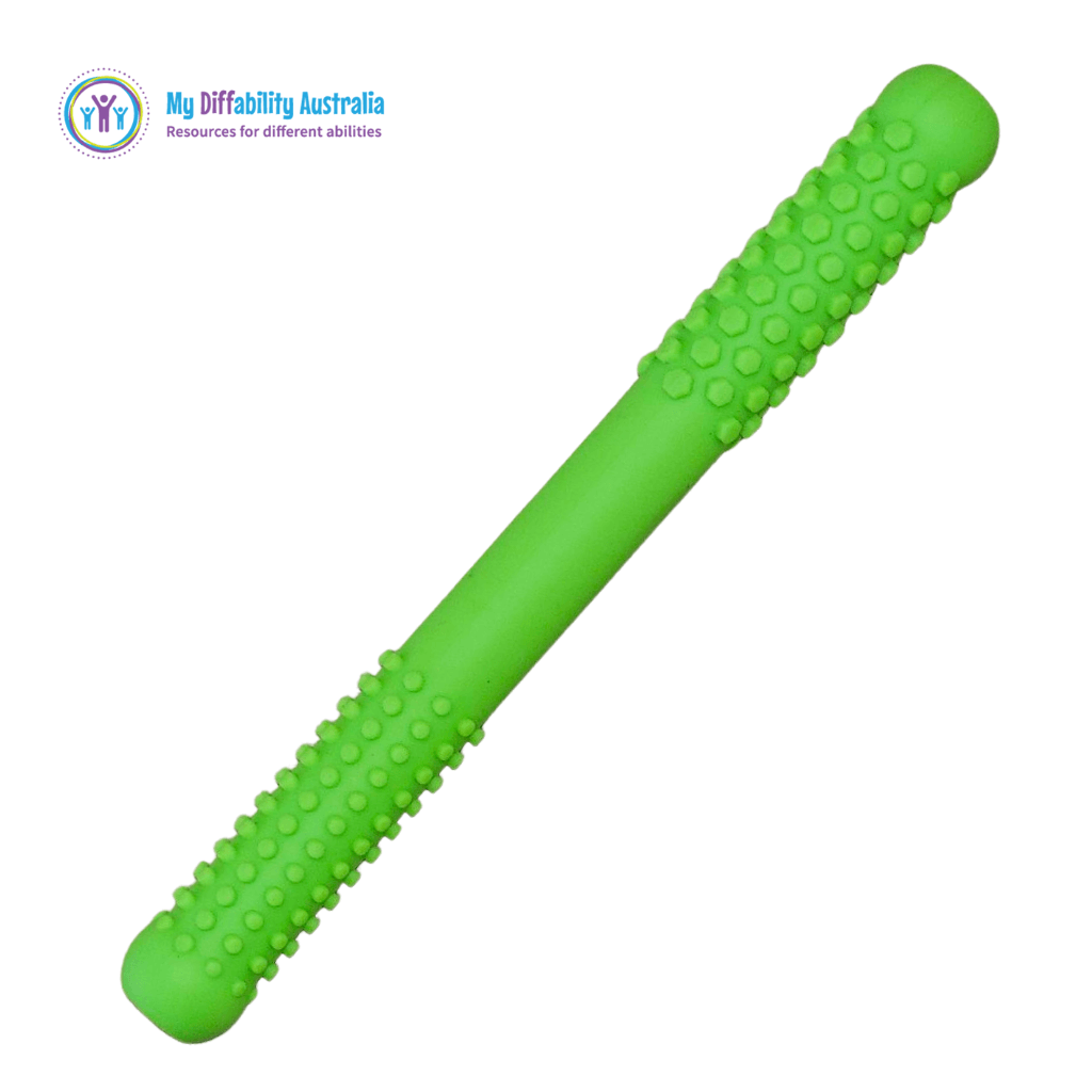 textured hollow bite tube green colour