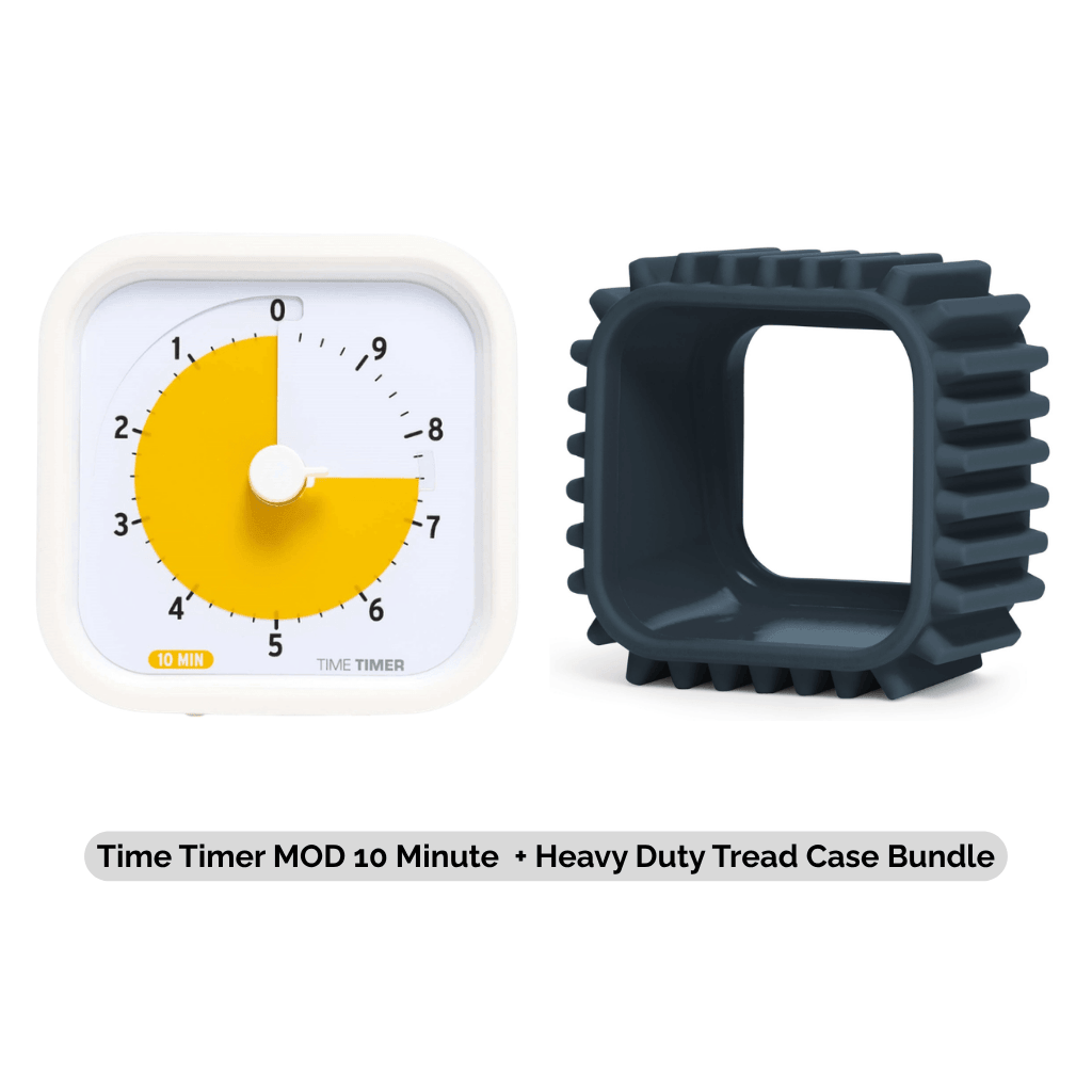 Time Timer MOD 10 Minute Heavy Duty Tread Case Bundle