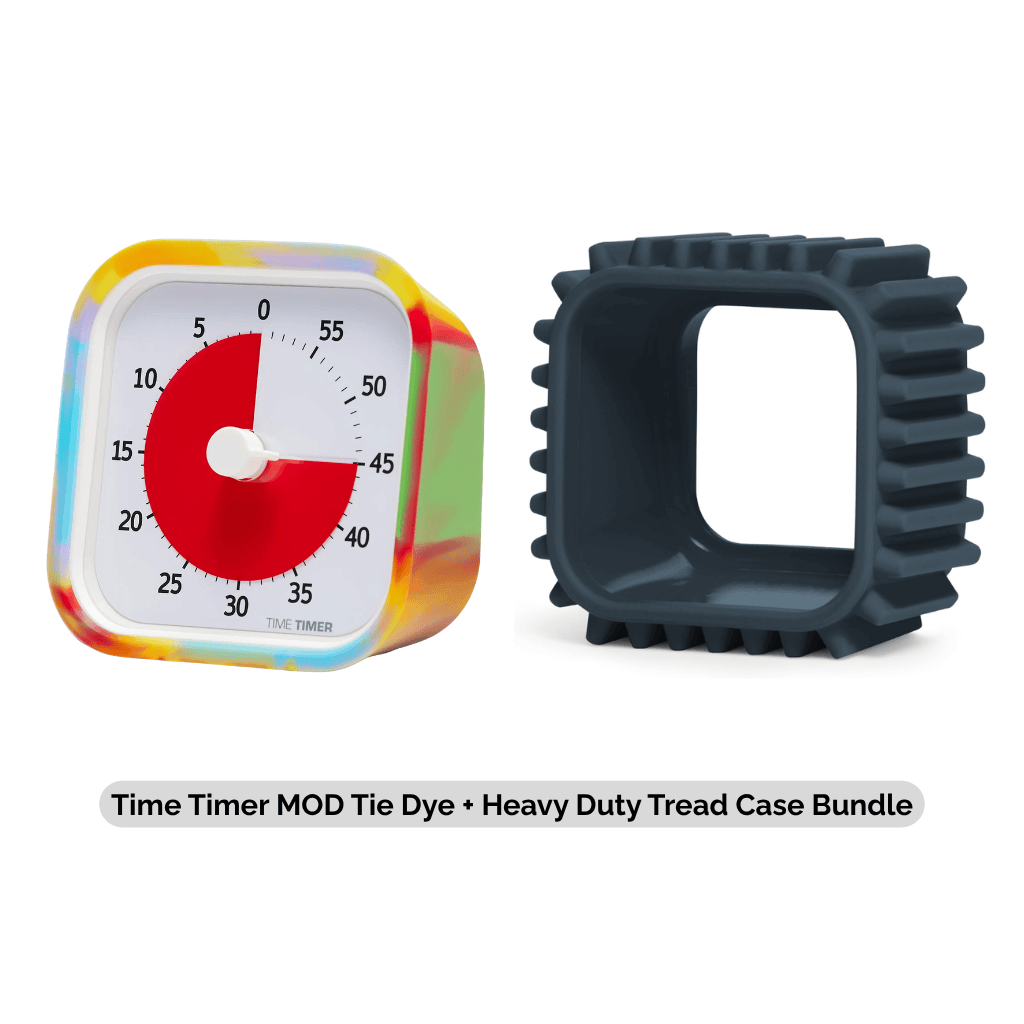 Time Timer MOD Tie Dye and Heavy Duty Tread Case Bundle