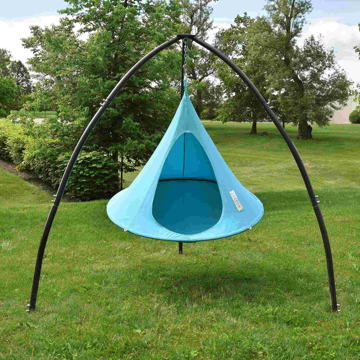 Tripod Hanging Chair Stand Lifestyle Image