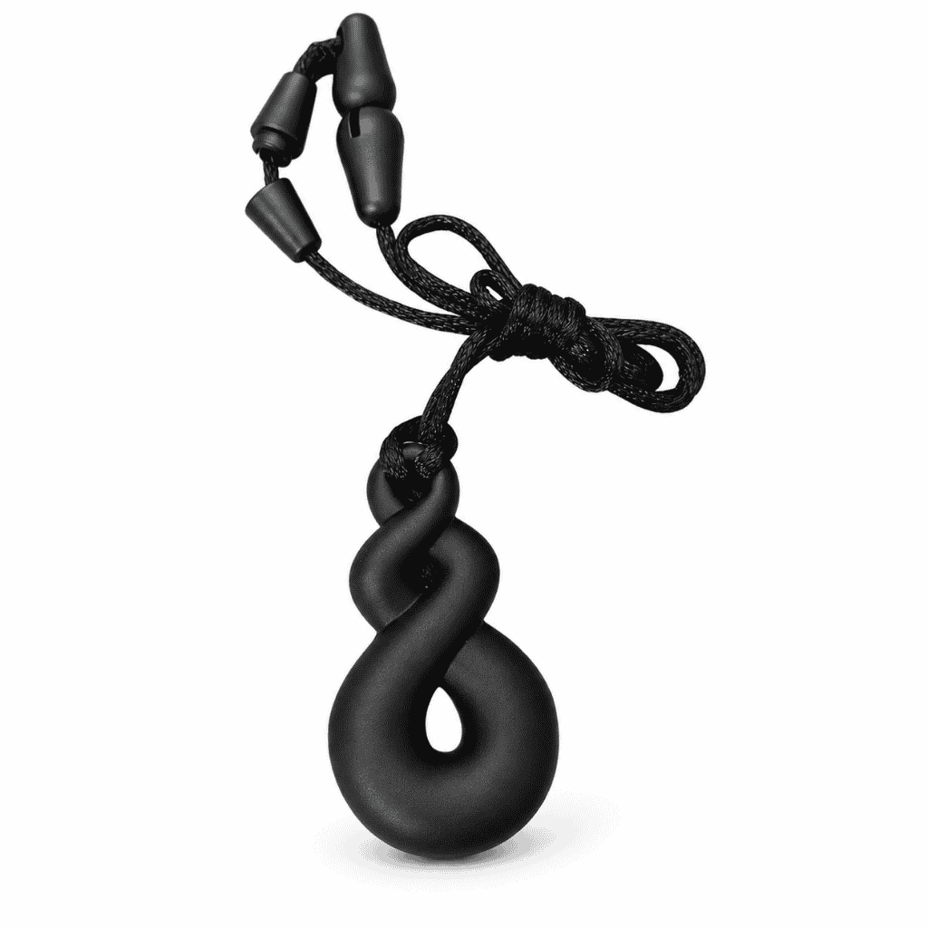 Twist Loop Chewable Pendant Black