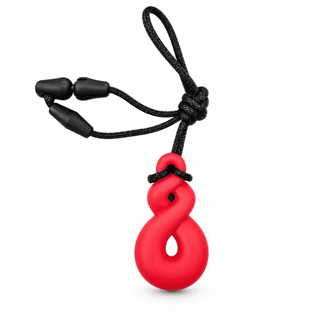 Twist Loop Chewable Pendant Red