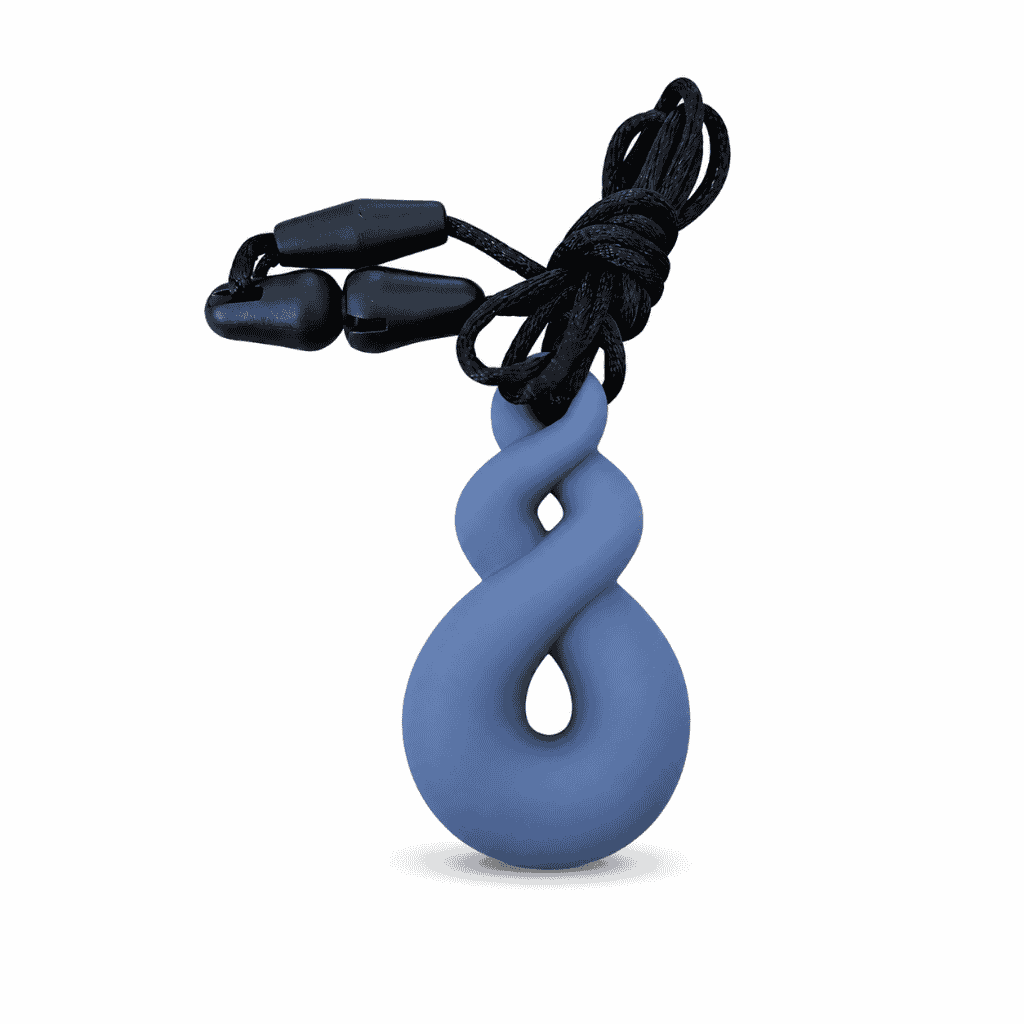 Twist Loop Chewable Pendant Slate Blue
