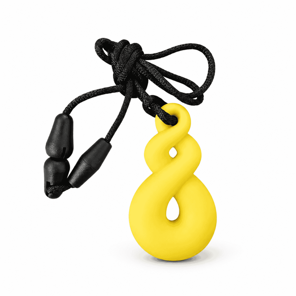 Twist Loop Chewable Pendant Yellow