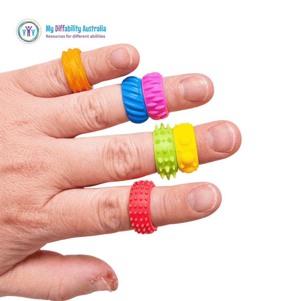 Wearable fidget picking rings
