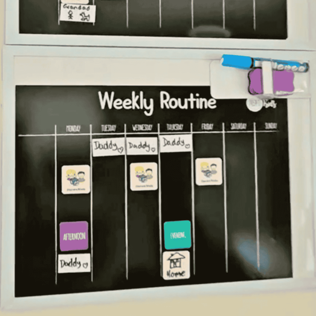 Weekly Routine Chart Set School Edition Hang In The Wall
