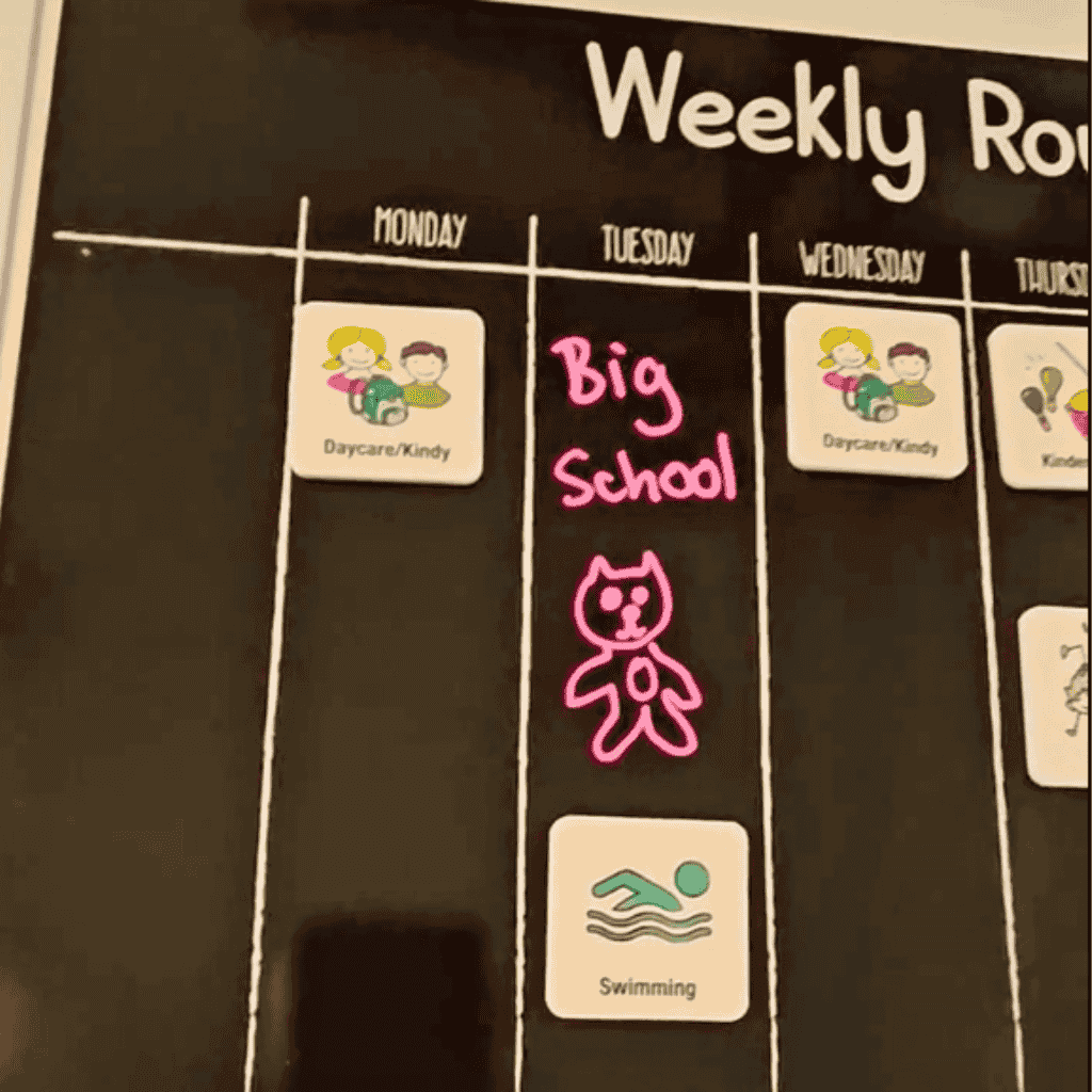 Weekly Routine Chart Set School Edition Zoom In
