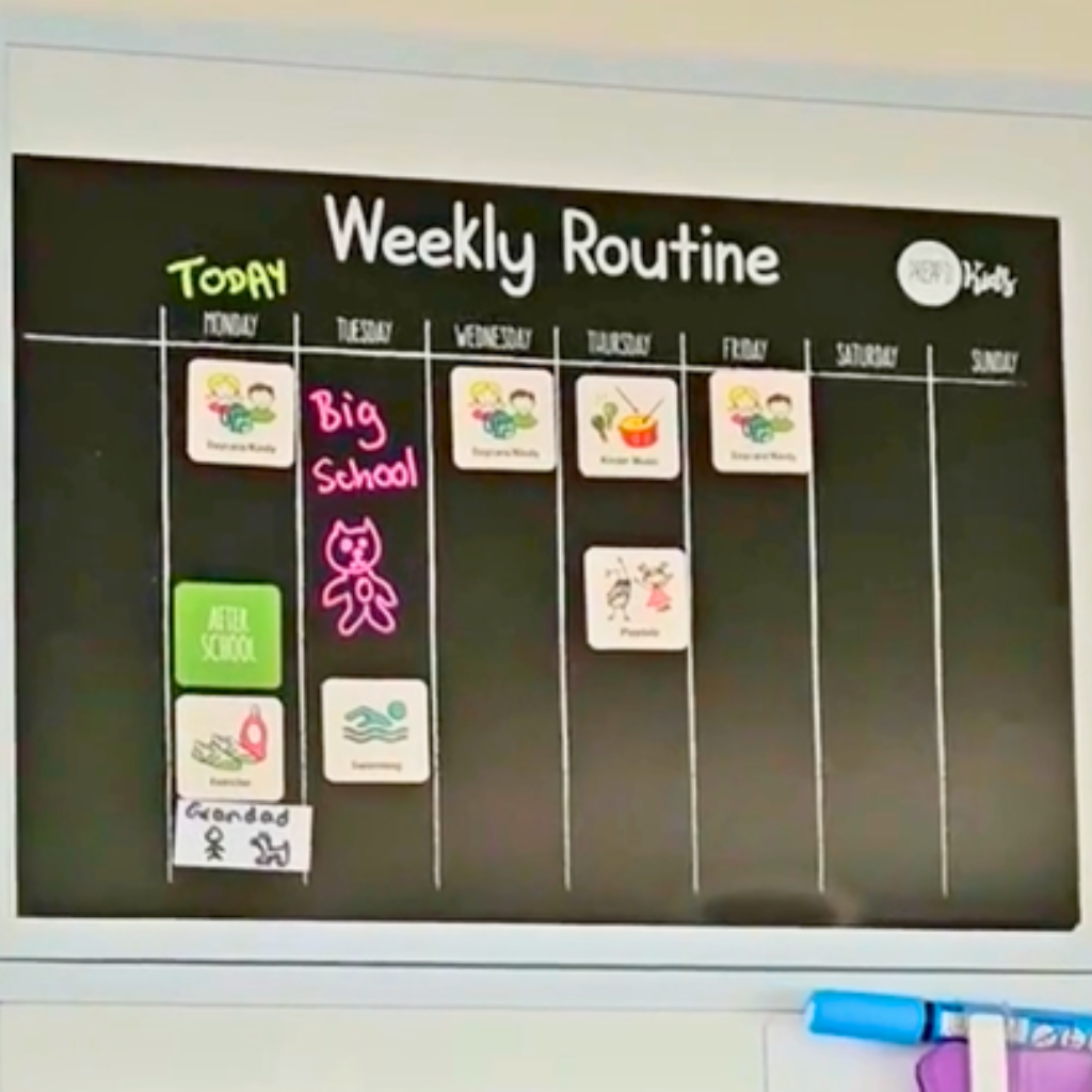 Weekly Routine Chart With Magnets