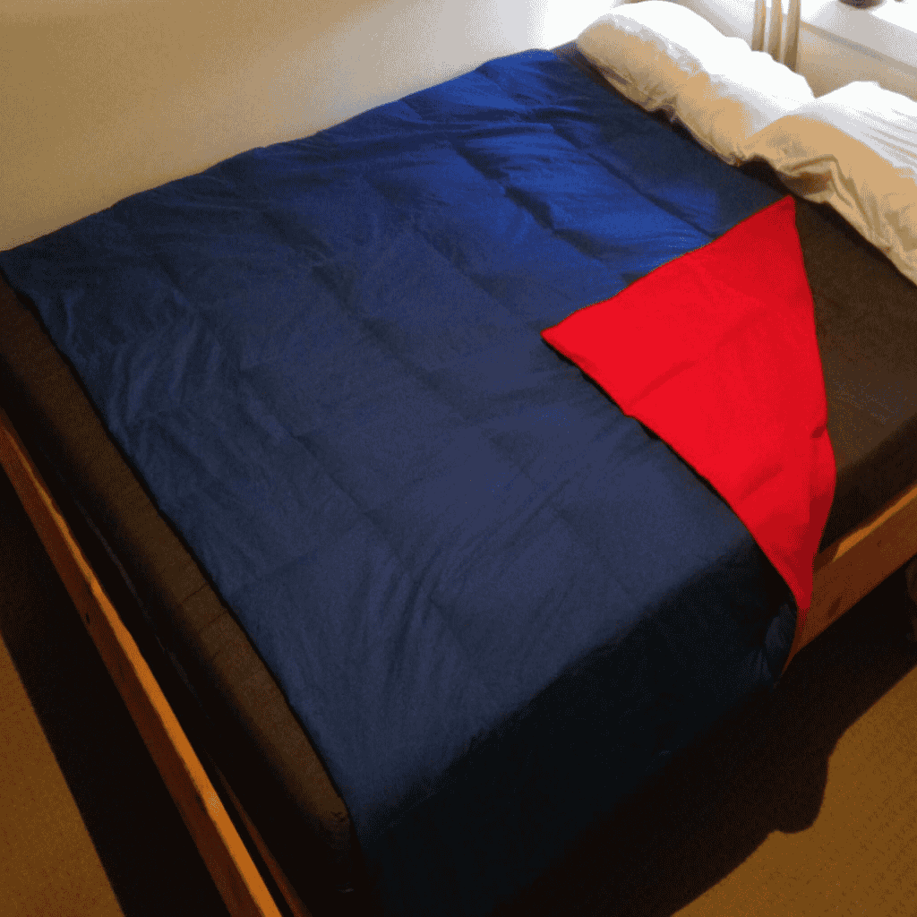 Weighted Blanket Double Bed Blue On red