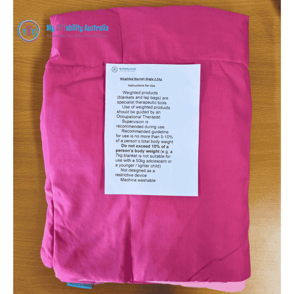 Weighted Blanket Single bed size pink on pink 2.5 kg