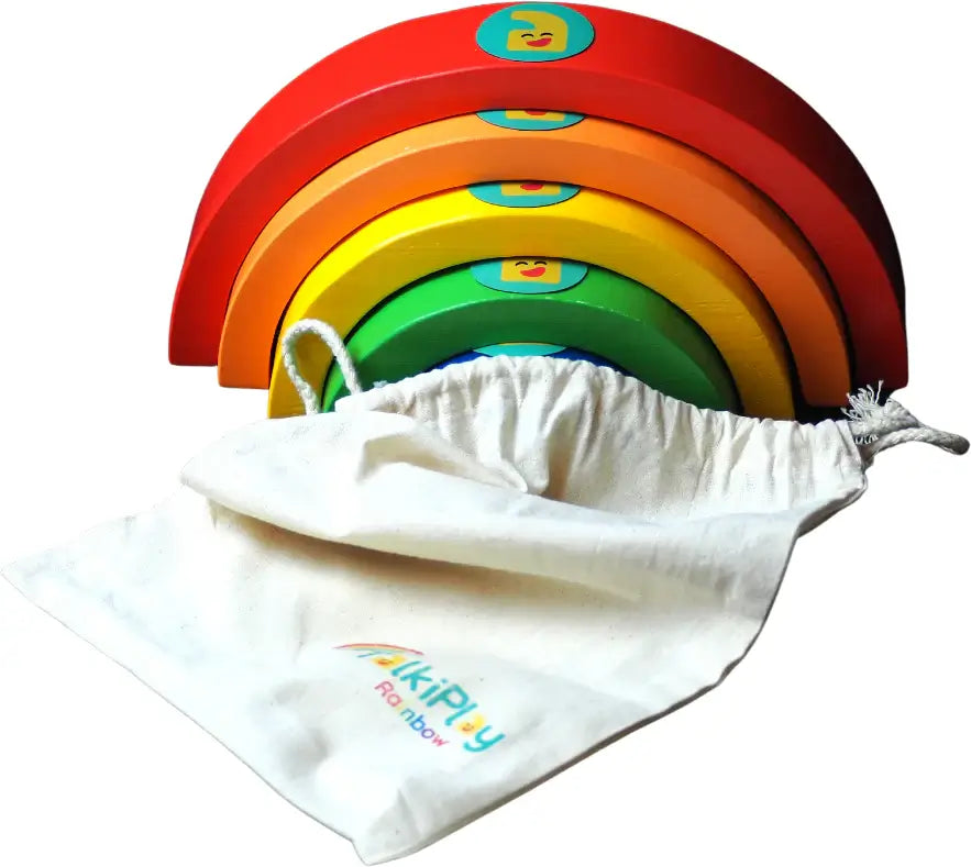 Wooden Rainbow Set Front View