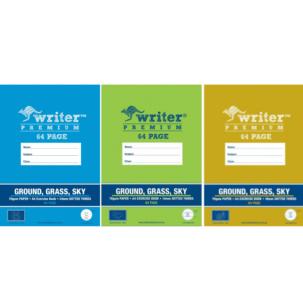 Writer Exercise Books Writer Premium Exercise Book Ground Grass Sky A4 64 Page - My ...