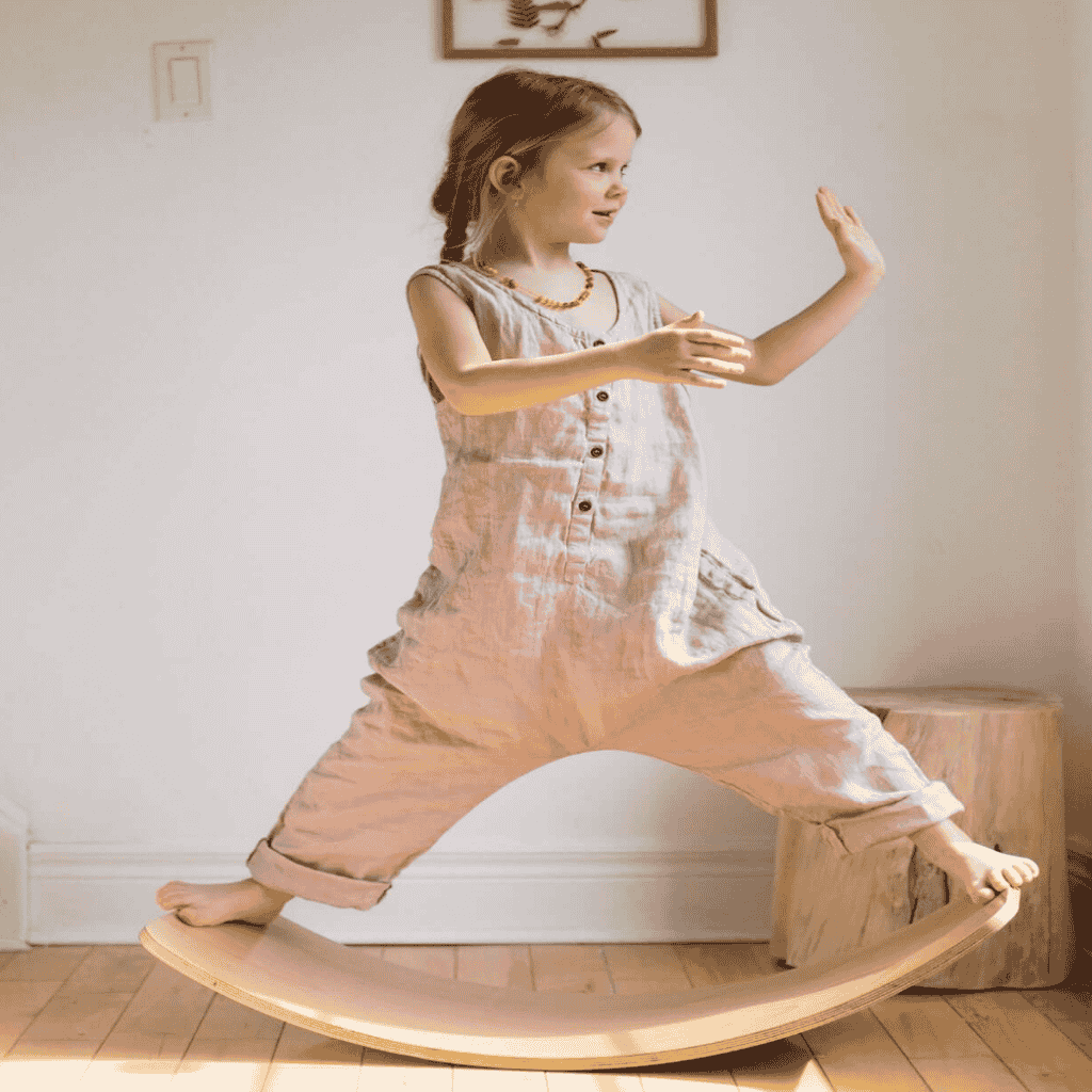 Young Girl Standing In the Kinderboard Natural