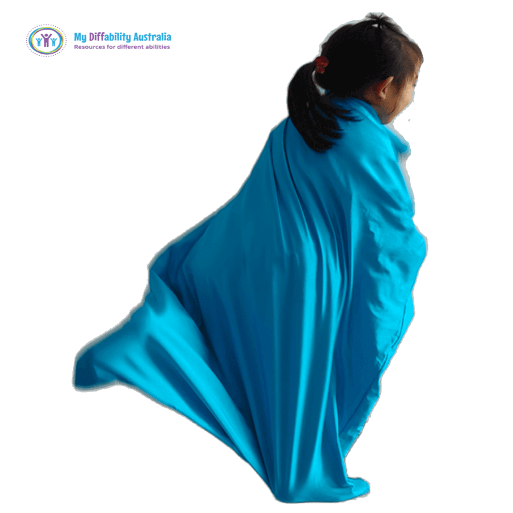 Young Girl Wearing Body Sock Blue