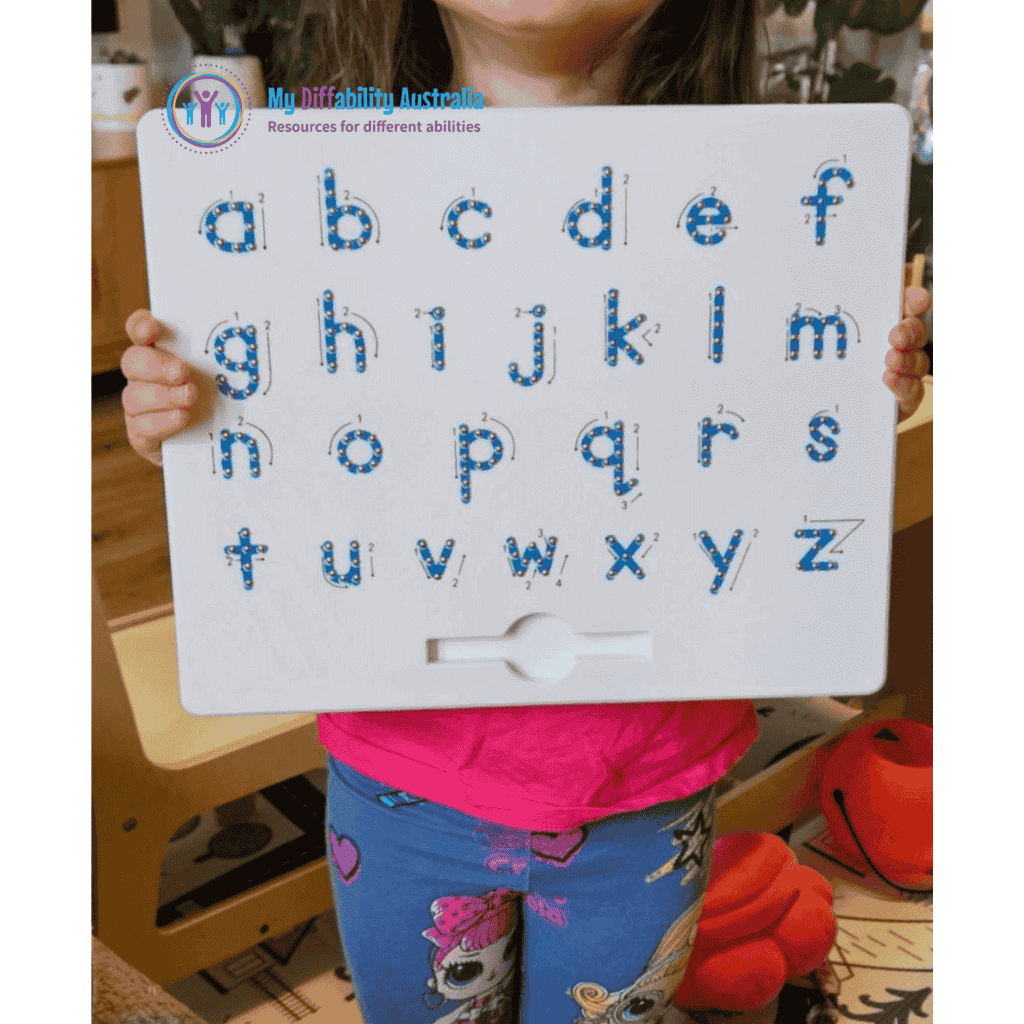 Young Kid Holding MagPad Magnetic Writing Board