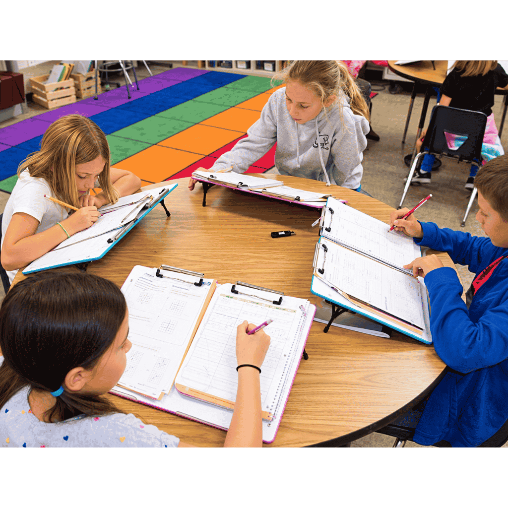 Young Students In a Round Table And Using Visual Edge Slantboard