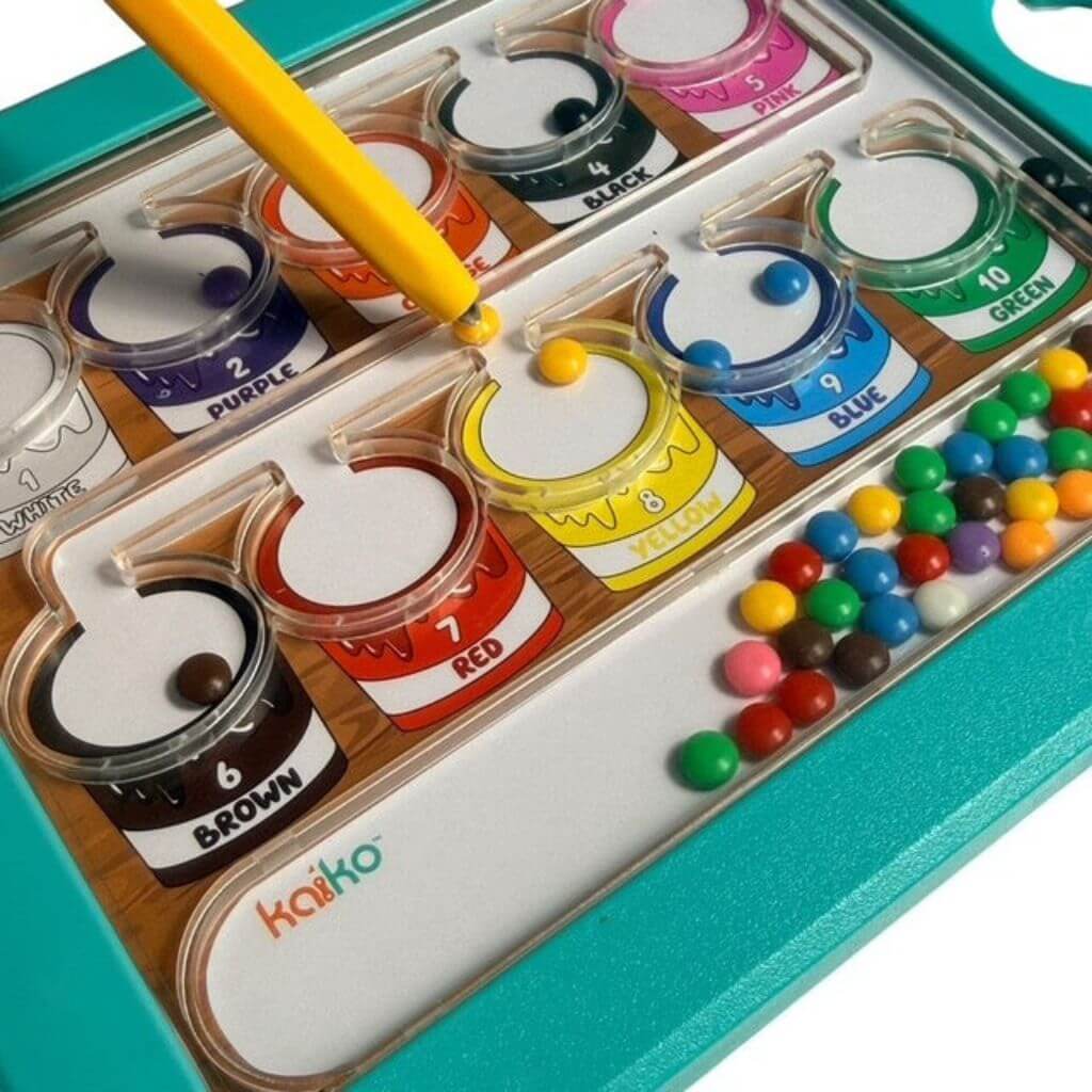 Zoom In View of Colour Number Maze Magnetic Pad Magnetic Colour Sorting Maze