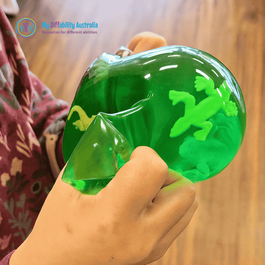 Zoom View of Squishing Water Snake Fidget Toy