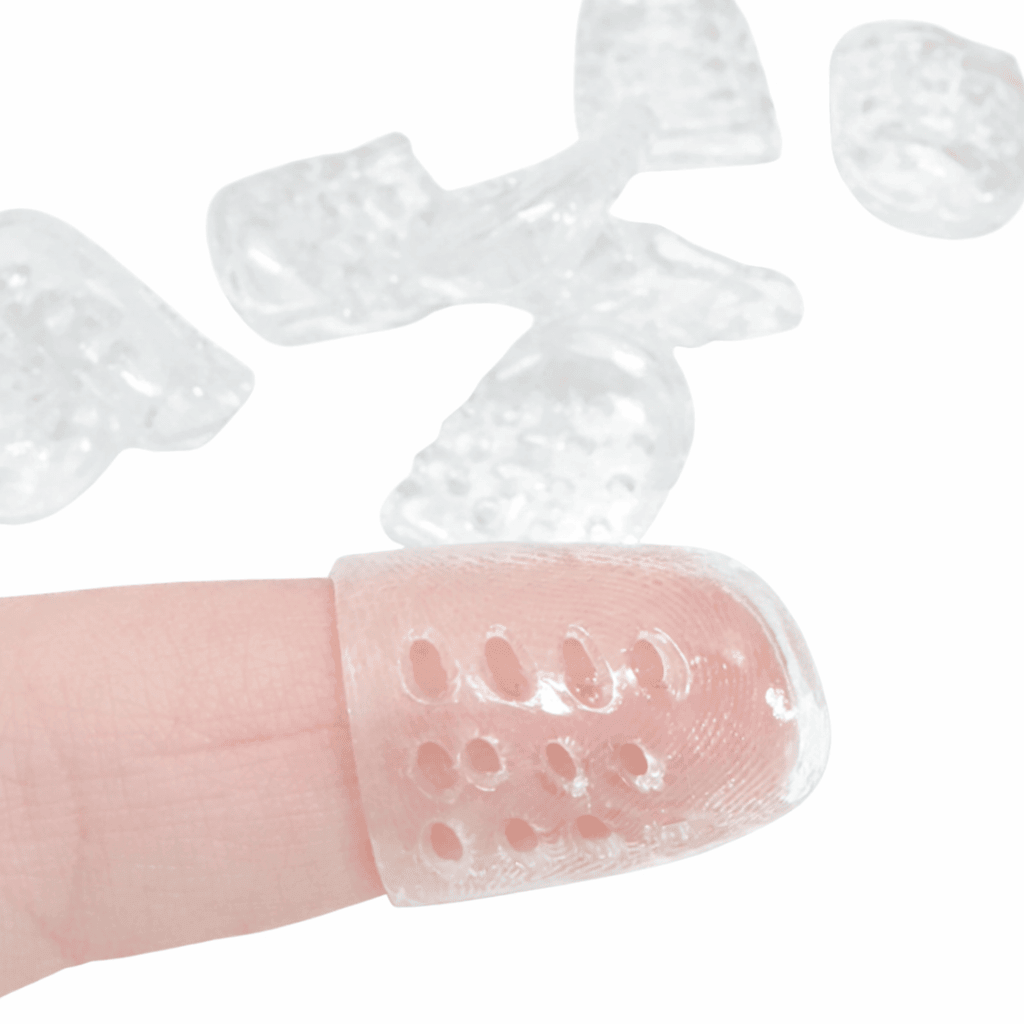 Finger wearing Clear Finger Protectors