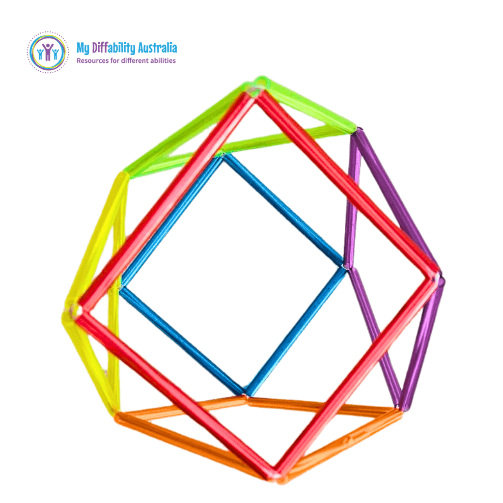 geo morph fidget toy in front view