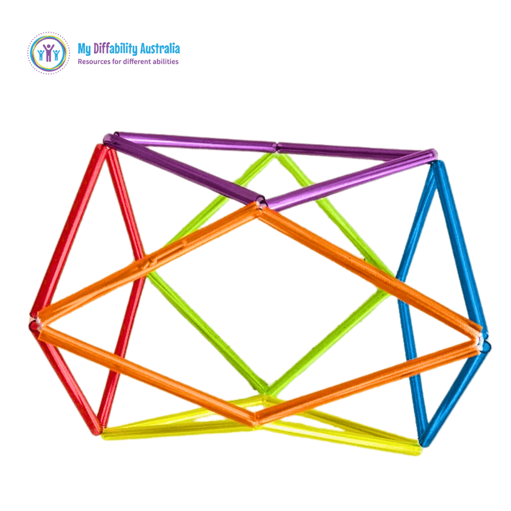 geo morph fidget toy in horizontal angle