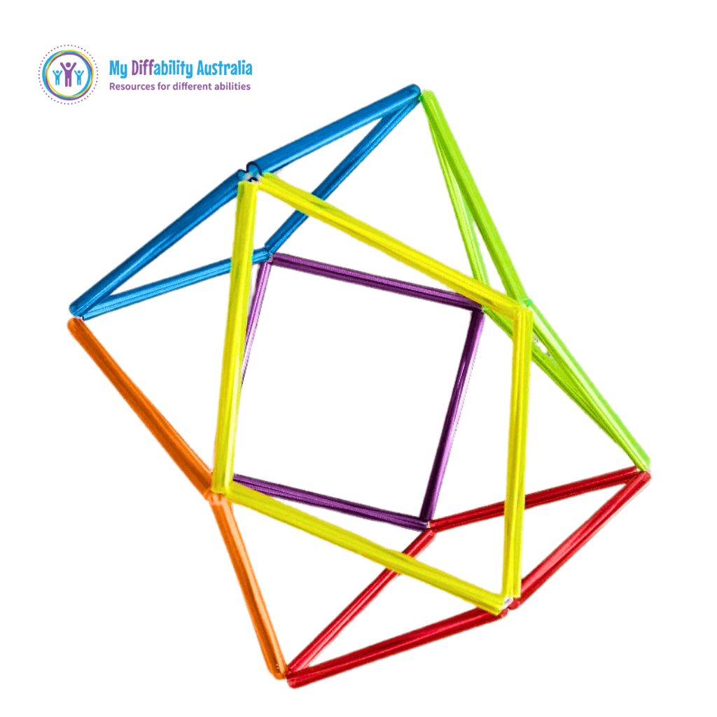 geo morph fidget toy in side view