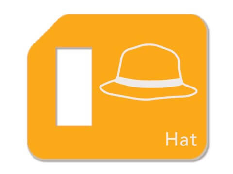 hat school kids tag set