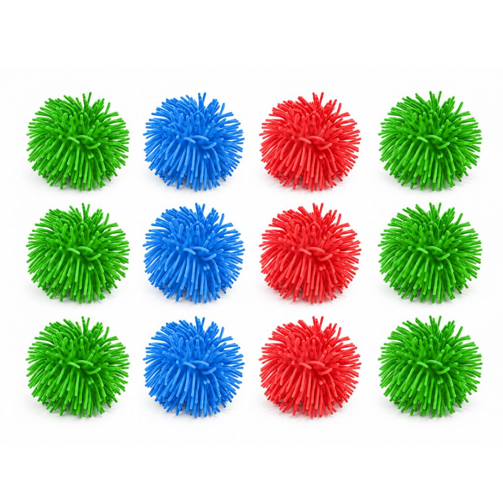 pack of 12 Fuzzy Stress Ball Squishy Squeeze