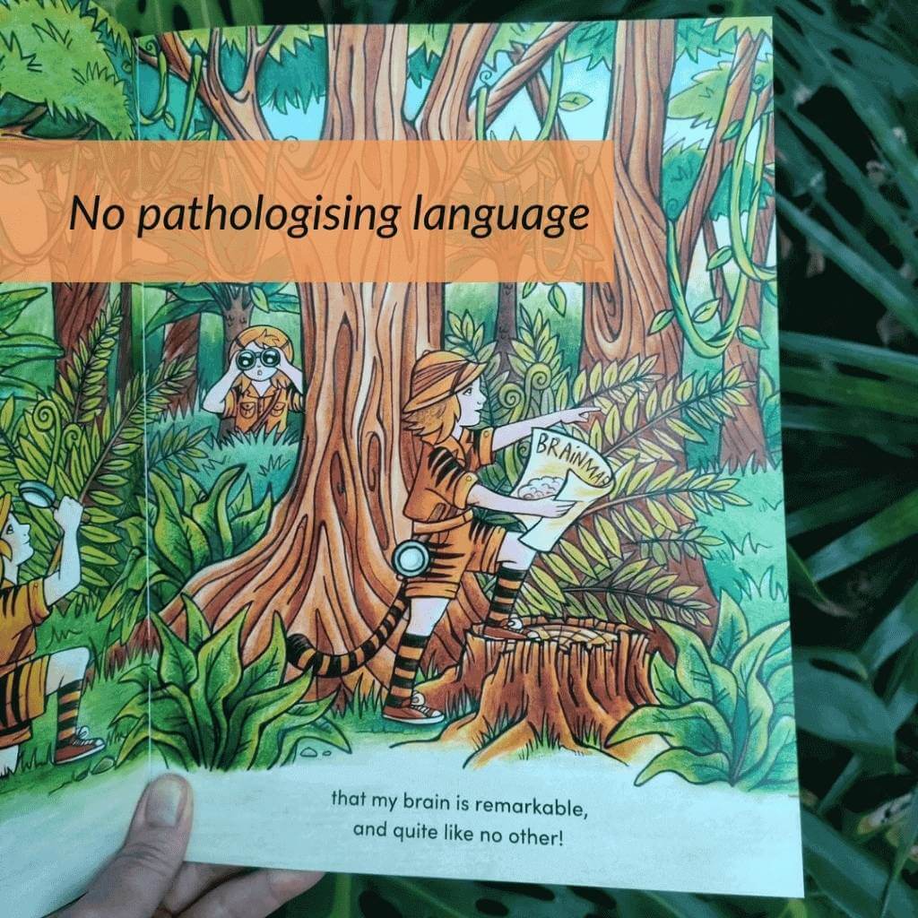 page of the book showing no pathologising language