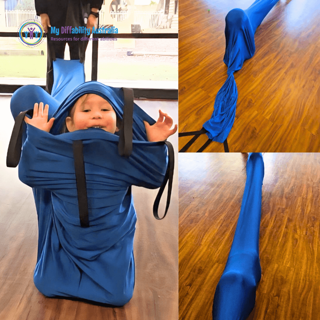 Sensory tunnel used in obstacle course for children