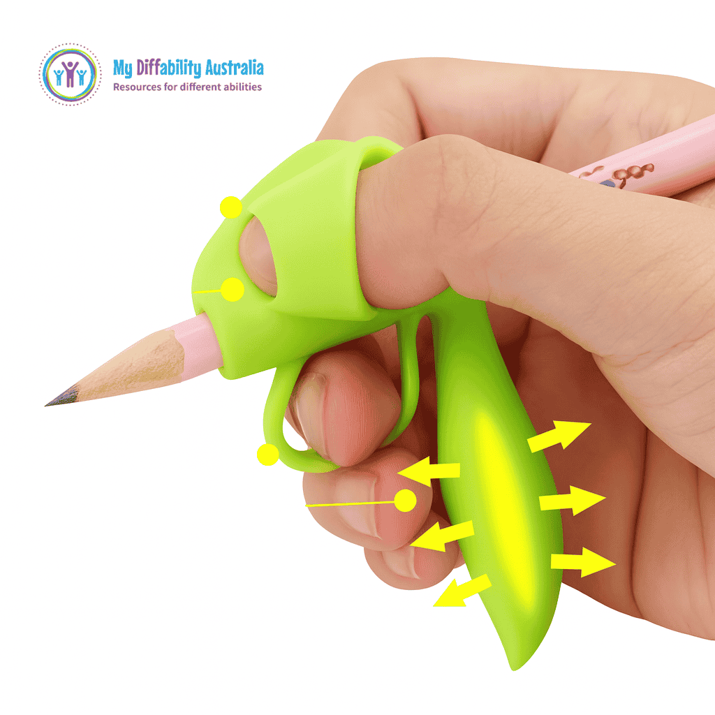 side view 5 Finger Pencil Grip