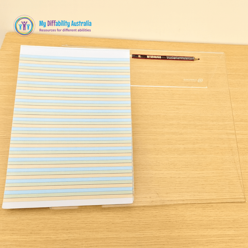 Slope board used for writing at a desk